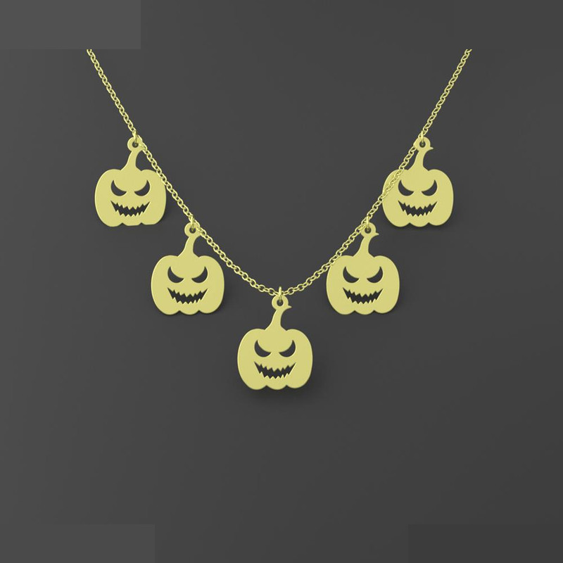 گردنبند طلا 18 عیار زنانه مدوپد مدل هالووین کد RNA18001