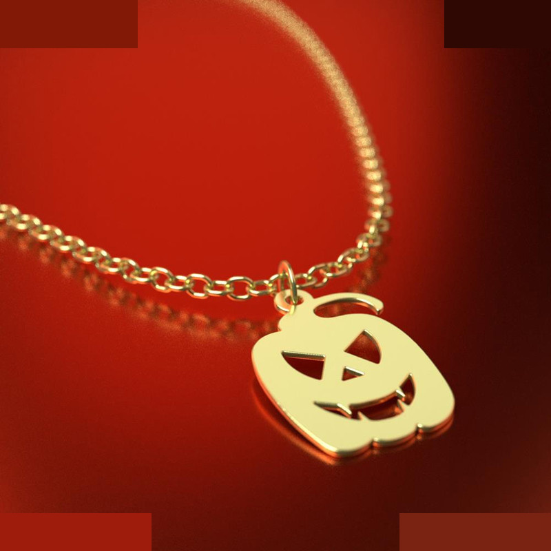 گردنبند طلا 18 عیار زنانه مدوپد مدل هالووین کد RNA18002