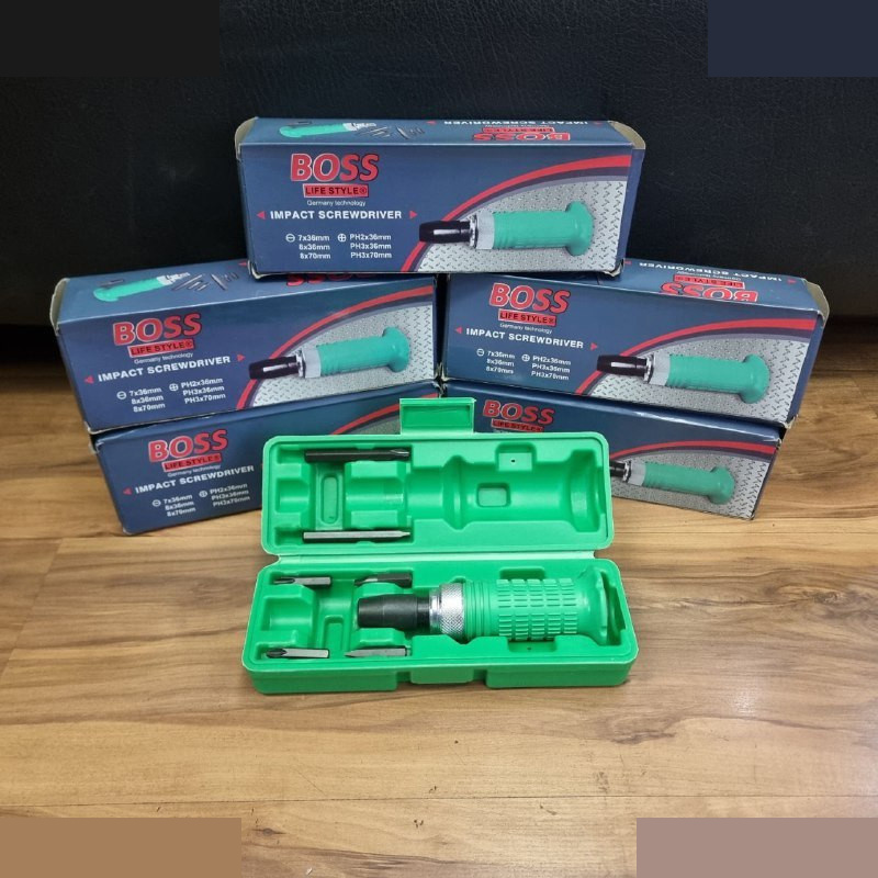 پیچ گوشتی ضربه خور باس مدل IMPACT-SCREWDRIVER بسته 7 عددی پیچ گوشتی ضربه خور باس مدل IMPACT-SCREWDRIVER بسته 7 عددی