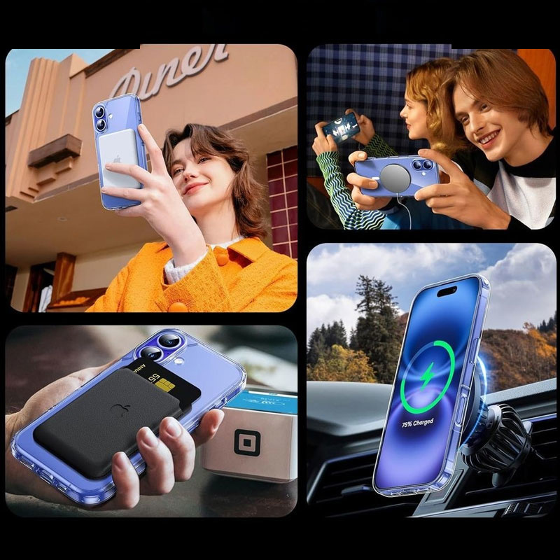 کاور مسیر مدل Clear Magnetic Magsafe مناسب برای گوشی موبایل اپل Iphone 16 کاور مسیر مدل Clear Magnetic Magsafe مناسب برای گوشی موبایل اپل Iphone 16