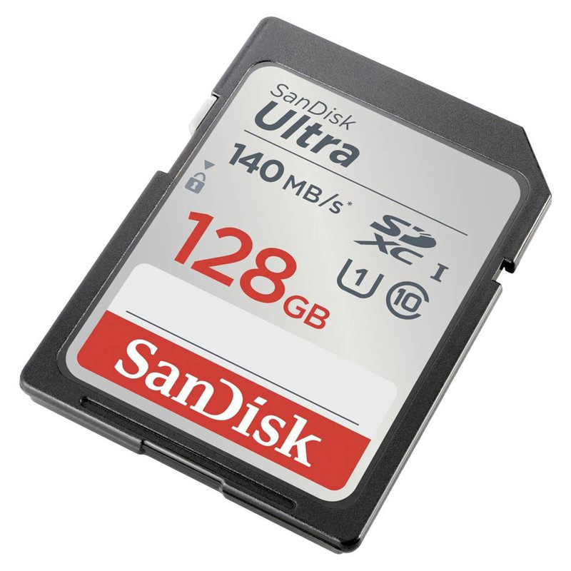 کارت حافظه SDXC سن دیسک مدل Ultra کلاس 10 استاندارد UHS-I U1 سرعت 140MB/s ظرفیت 128 گیگابایت