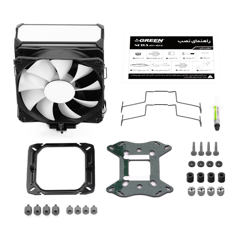 خنک کننده بادی گرین مدل NOTUS 400-ARGB