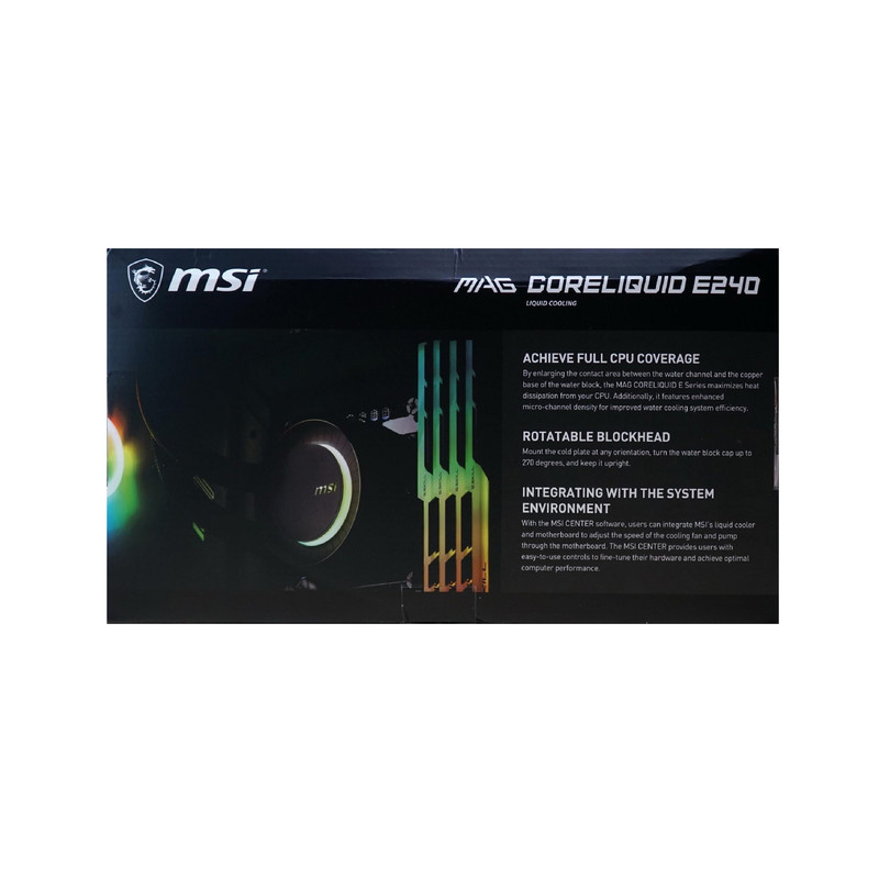 خنک کننده آبی ام اس آی مدل MAG CORELIQUID E240