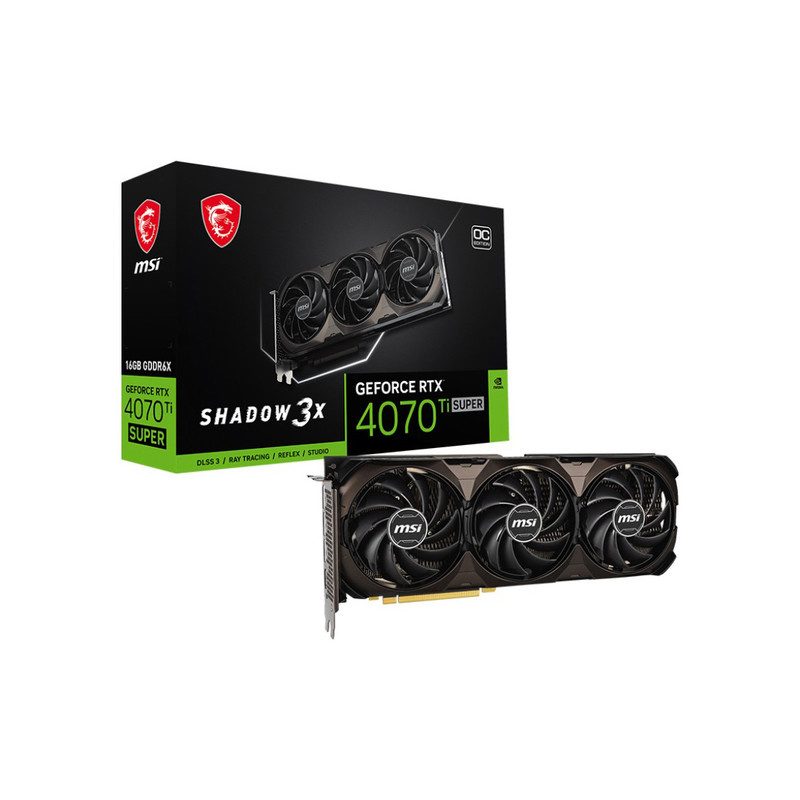 کارت گرافیک ام اس آی مدل GeForce RTX 4070 Ti Super 16GB SHADOW 3X OC کارت گرافیک ام اس آی مدل GeForce RTX 4070 Ti Super 16GB SHADOW 3X OC