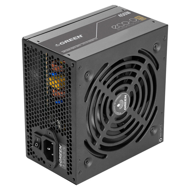 منبع تغذیه کامپیوتر 450W وات گرین مدل GP450A-ECO D منبع تغذیه کامپیوتر 450W وات گرین مدل GP450A-ECO D