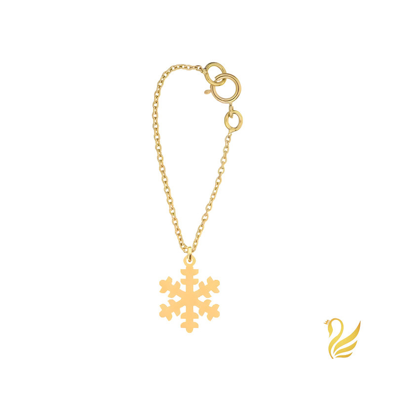 آویز ساعت طلا 18 عیار زنانه گالری قو طلایی مدل برف