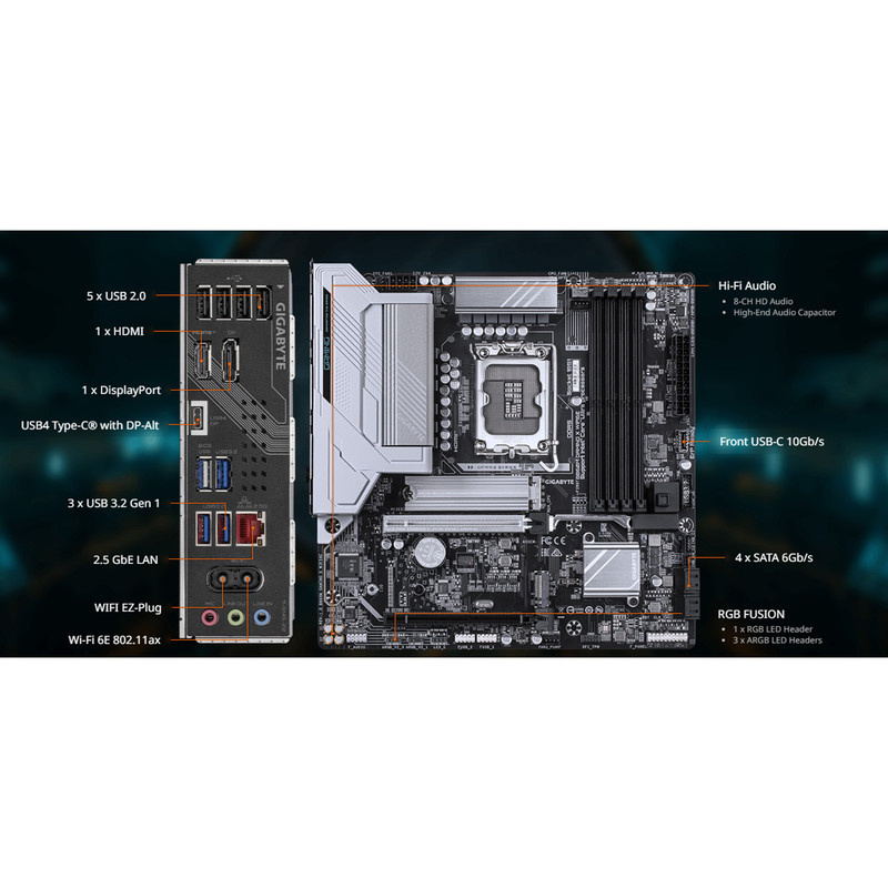 مادربرد گیگابایت مدل B860M GAMING X WIFI6E (rev. 1.0) مادربرد گیگابایت مدل B860M GAMING X WIFI6E (rev. 1.0)