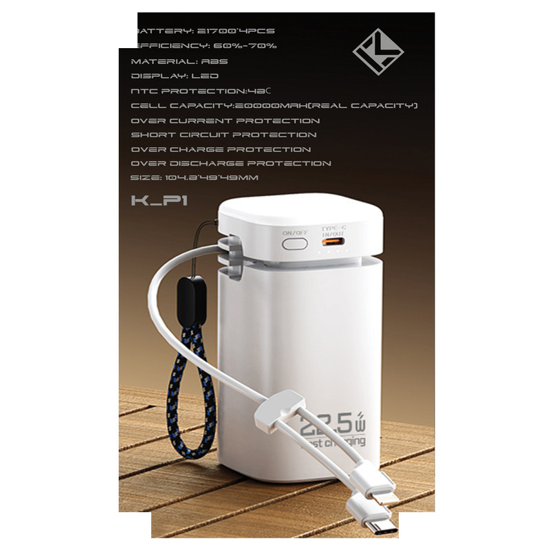 پاوربانک کلومن مدل K-P1 FAST CHARGING ظرفیت 20000 میلی آمپر ساعت پاوربانک کلومن مدل K-P1 FAST CHARGING ظرفیت 20000 میلی آمپر ساعت