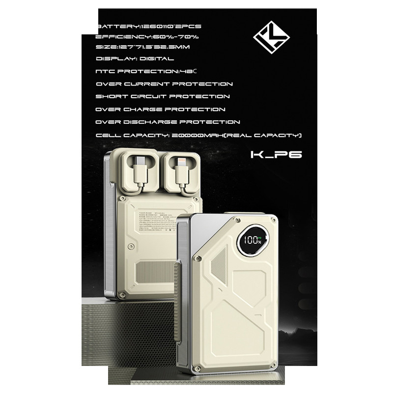 پاوربانک کلومن مدل K-P6 DISPLAY LED ظرفیت 20000 میلی آمپر ساعت پاوربانک کلومن مدل K-P6 DISPLAY LED ظرفیت 20000 میلی آمپر ساعت