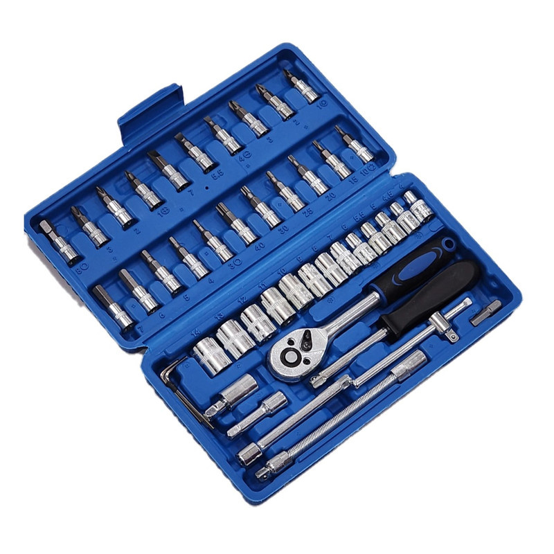 جعبه آچار بکس اوکی کد X46BLUE مجموعه 46 عددی جعبه آچار بکس اوکی کد X46BLUE مجموعه 46 عددی