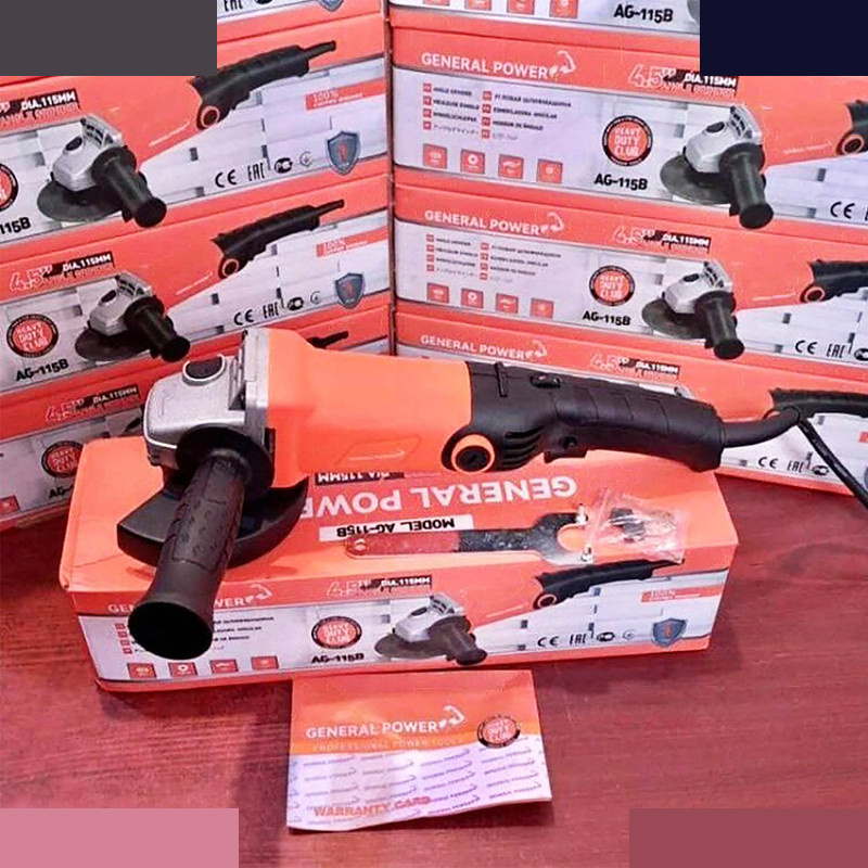 مینی فرز جنرال پاور مدل دیمر دار کد AJ-AG-115B مینی فرز جنرال پاور مدل دیمر دار کد AJ-AG-115B