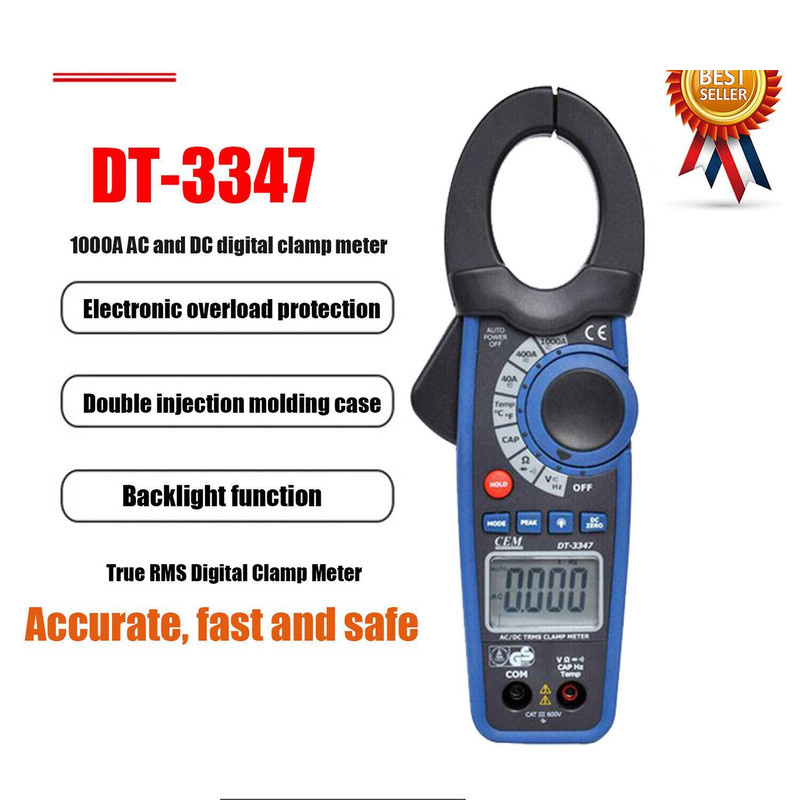 مولتی متر کلمپی دیجیتال سی ای ام مدل DT-3347 مولتی متر کلمپی دیجیتال سی ای ام مدل DT-3347