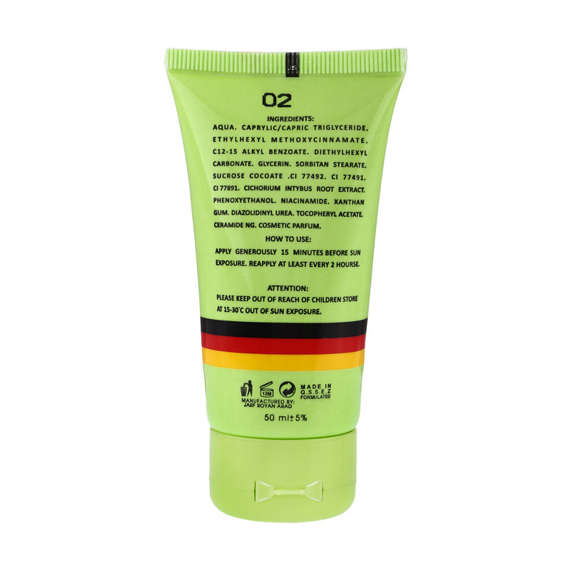 کرم ضد آفتاب رنگی دیفکتو SPF 50 مدل 02 حجم 50 میلیلیتر