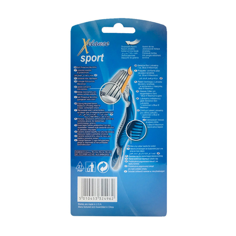 خودتراش زلانس مدل Blue3 Sport بسته 6 عددی خودتراش زلانس مدل Blue3 Sport بسته 6 عددی