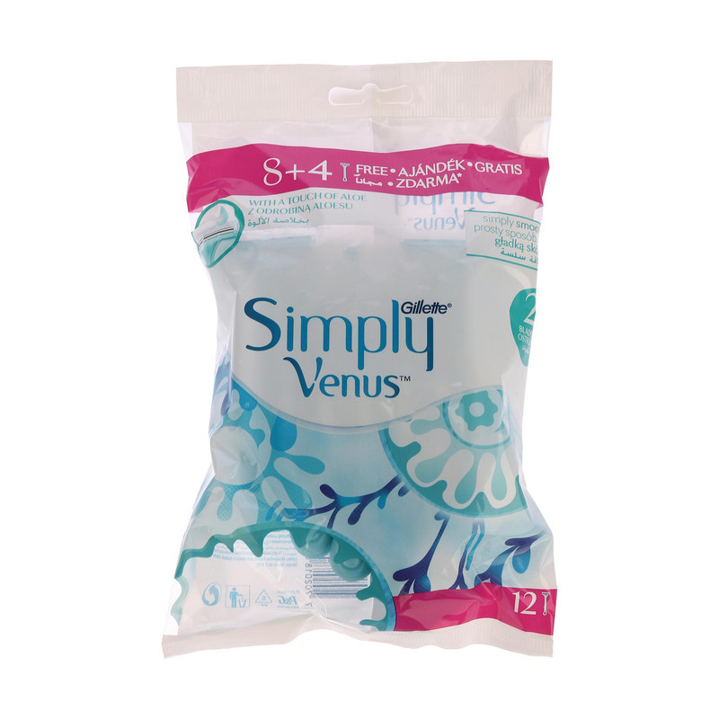 خود تراش ژیلت مدل Simply Venus بسته 12 عددی خود تراش ژیلت مدل Simply Venus بسته 12 عددی