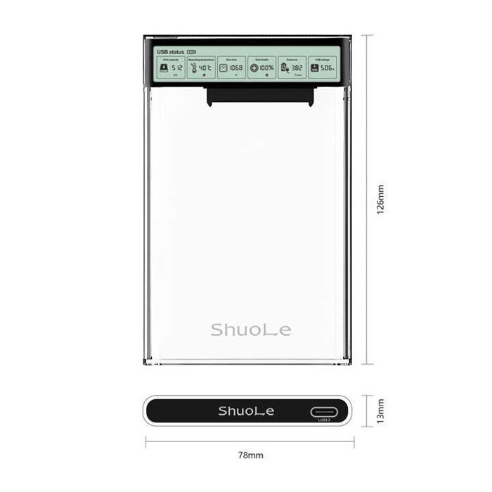 باکس هارد و اساسدی 2.5 اینچ شوله مدل U25TY36-PD
