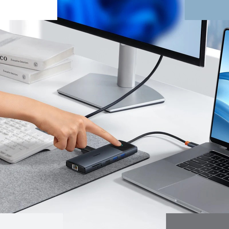 هاب 11 پورت USB-C بیسوس مدل BS-OH098 هاب 11 پورت USB-C بیسوس مدل BS-OH098