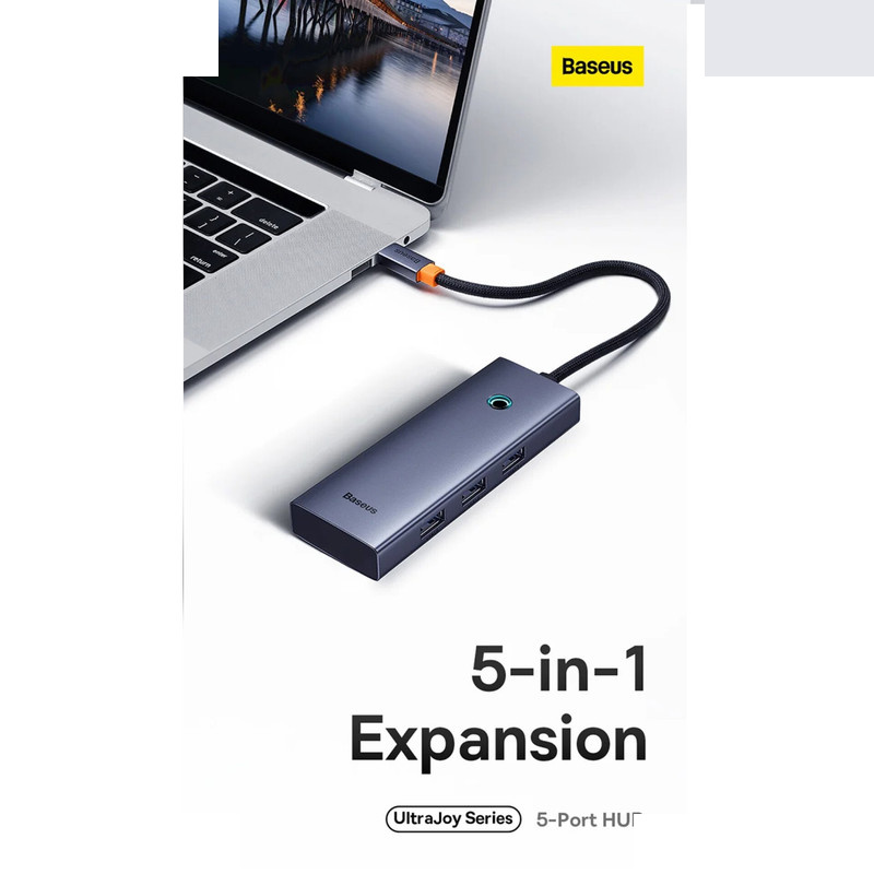 هاب 5 پورت USB-C باسئوس مدل BS-OH150