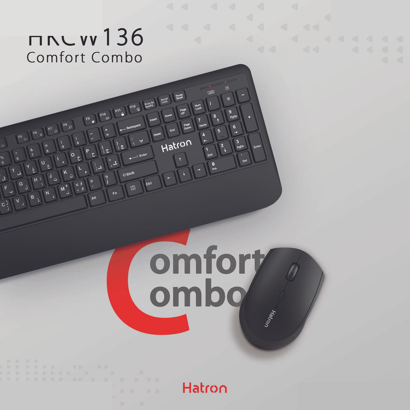 کیبورد و ماوس هترون مدل HKCW136
