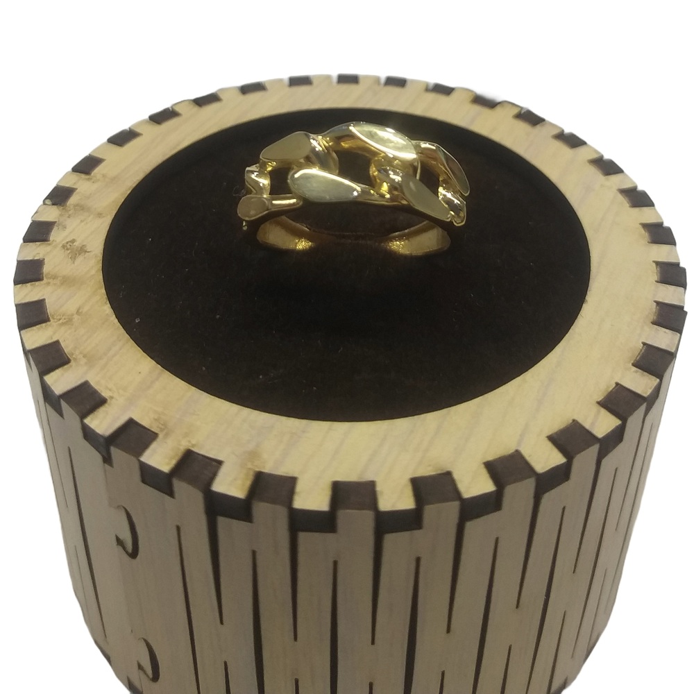 انگشتر طلا 18 عیار زنانه کارتیر سایز 55-56 کد 379