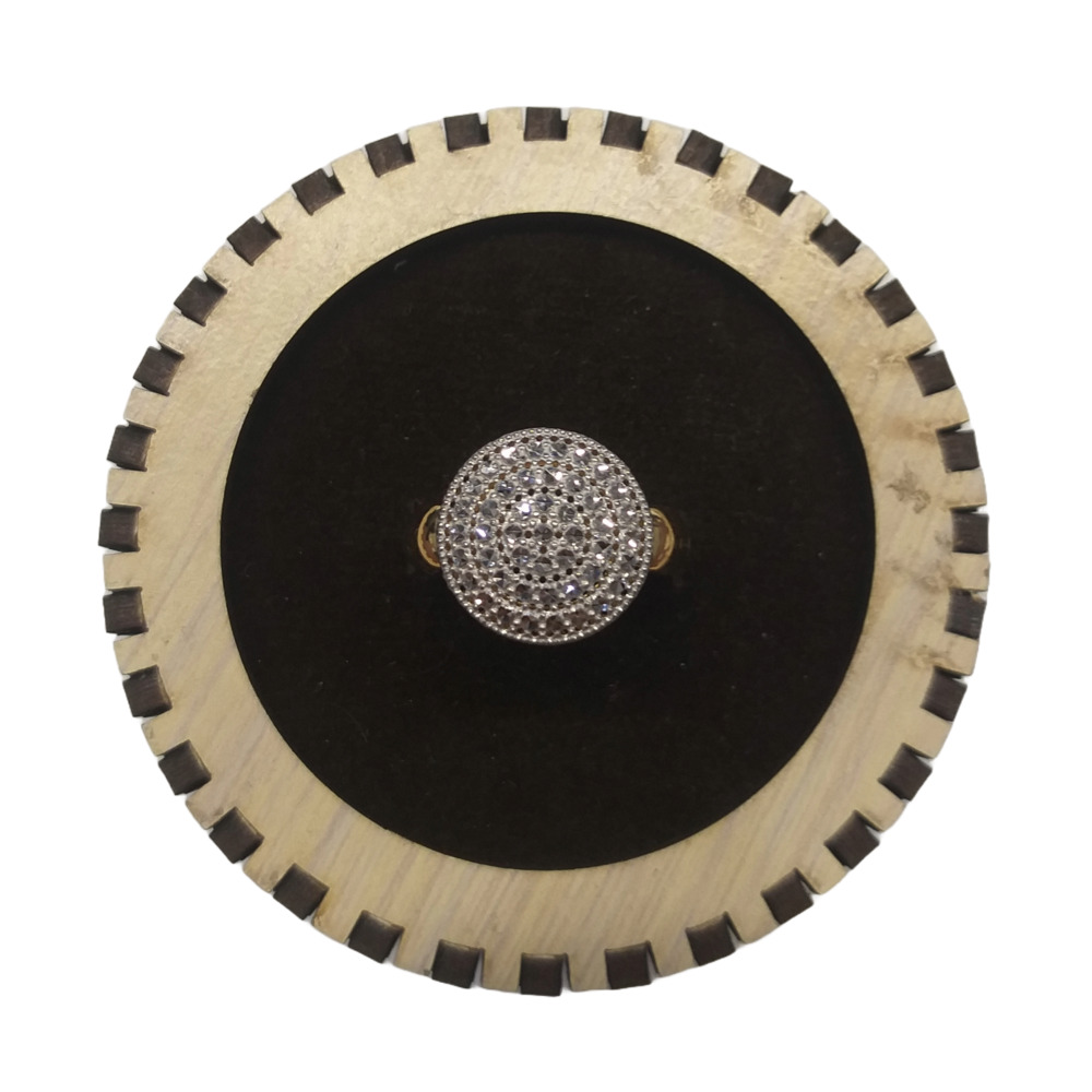 انگشتر طلا 18 عیار زنانه تراش سایز 54-55 قابل تغییر سایز انگشتر طلا 18 عیار زنانه تراش سایز 54-55 قابل تغییر سایز