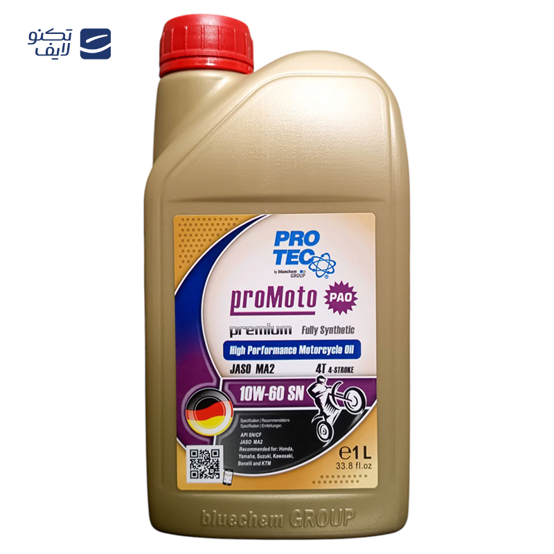 روغن موتور سیکلت پروتک مدل PRPTECH 1060 SN MA2 حجم 1 لیتر روغن موتور سیکلت پروتک مدل PRPTECH 1060 SN MA2 حجم 1 لیتر