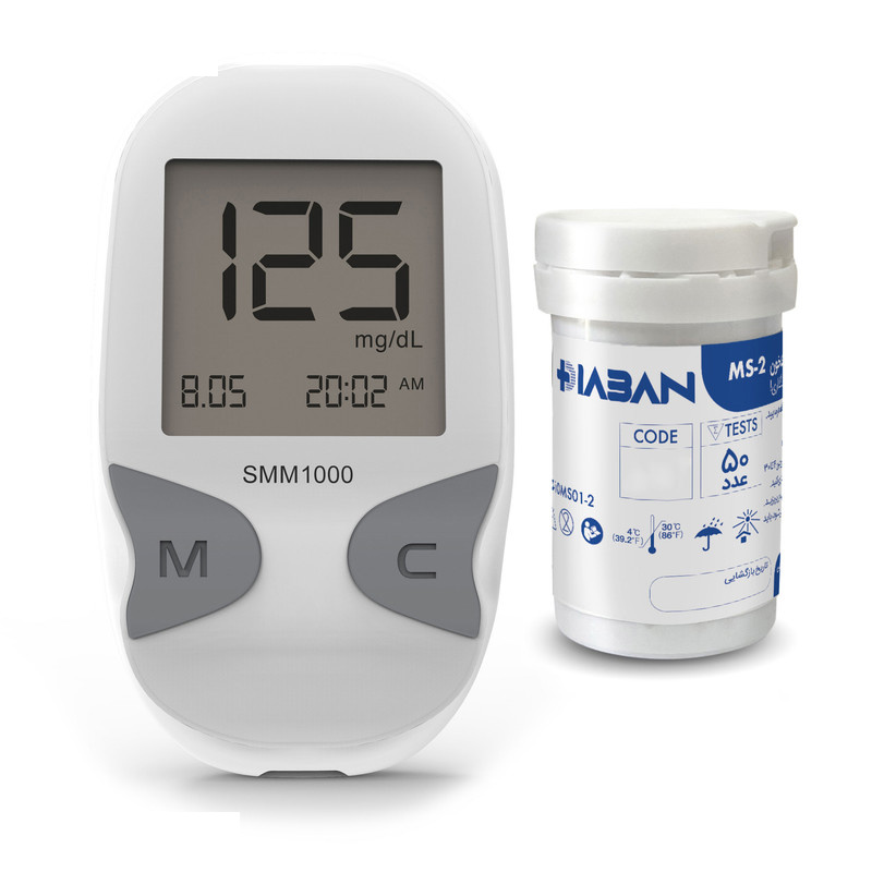 دستگاه تست قند خون دیابان مدل SMM 1000 به همراه نوار تست قند خون بسته 50 عددی دستگاه تست قند خون دیابان مدل SMM 1000 به همراه نوار تست قند خون بسته 50 عددی