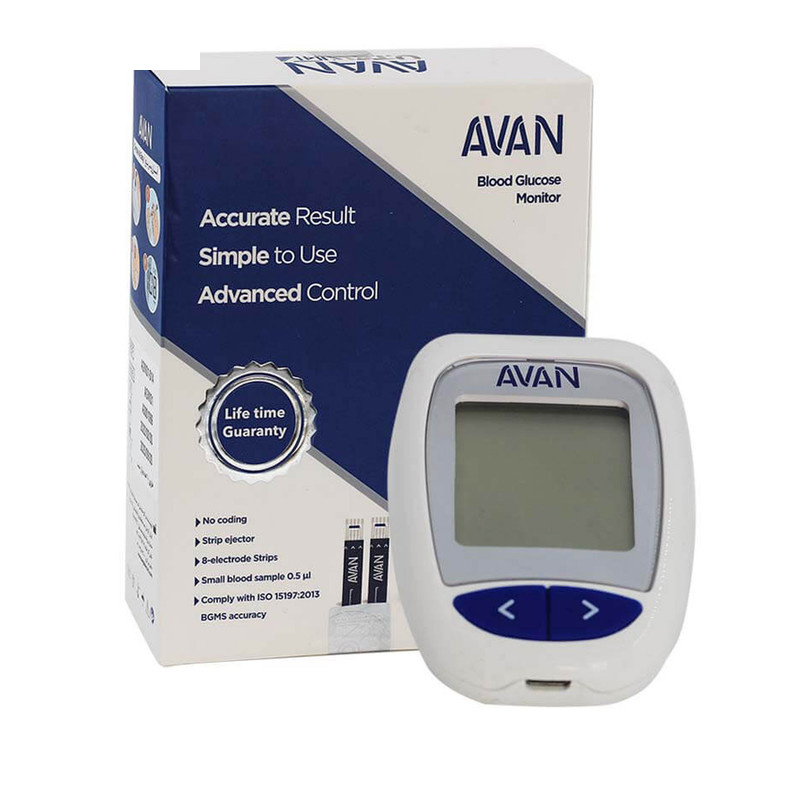 دستگاه تست قند خون آوان مدل AGM01 به همراه 10 عدد نوار تست قند خون دستگاه تست قند خون آوان مدل AGM01 به همراه 10 عدد نوار تست قند خون