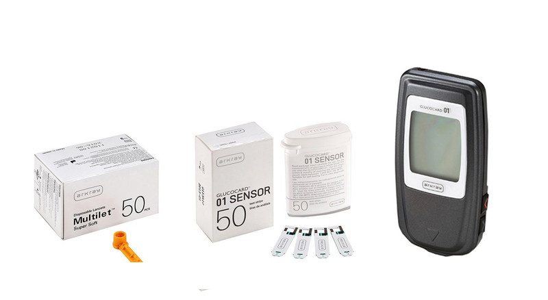 دستگاه تست قند خون آرکری مدل GLUCOCARD-01 به همراه یک بسته نوار تست50 عددی و یک بسته سوزن 50 عددی دستگاه تست قند خون آرکری مدل GLUCOCARD-01 به همراه یک بسته نوار تست50 عددی و یک بسته سوزن 50 عددی