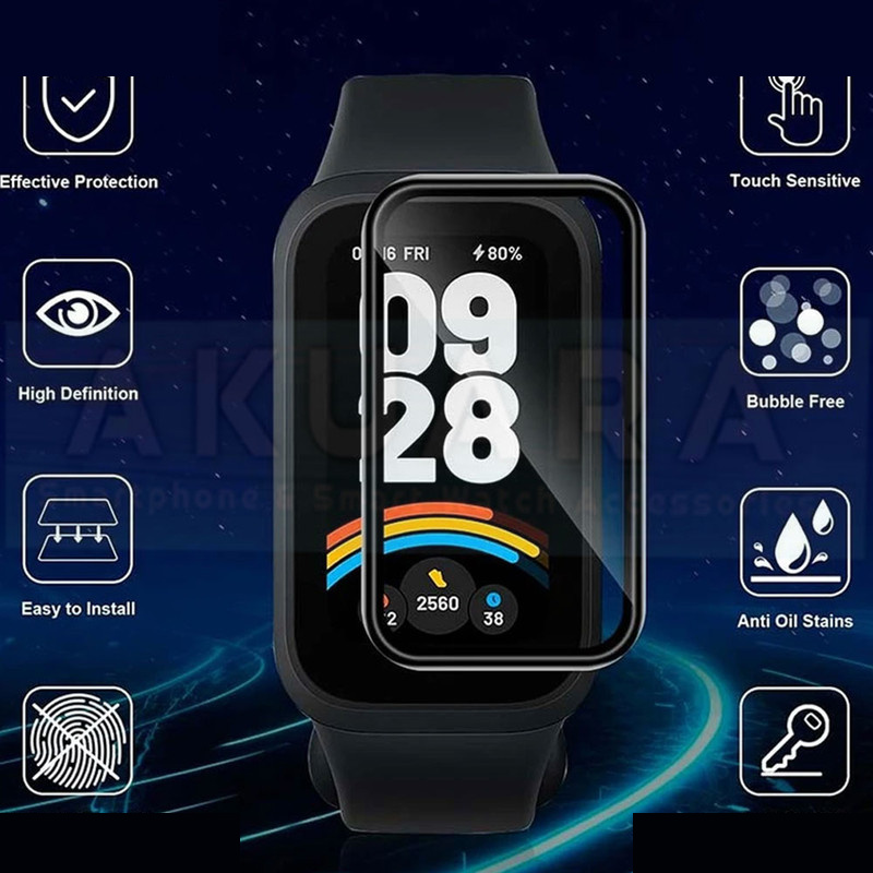 محافظ صفحه نمایش آکوآرا مدل PMMA GLS مناسب برای ساعت هوشمند شیائومی Smart Band 9 Active 46mm