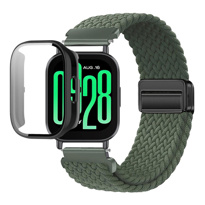 بند آکوآرا مدل Woven solomag AK bkGRDH مناسب برای ساعت هوشمند شیائومی Redmi Watch 5 Lite 48mm به همراه کاور بند آکوآرا مدل Woven solomag AK bkGRDH مناسب برای ساعت هوشمند شیائومی Redmi Watch 5 Lite 48mm به همراه کاور