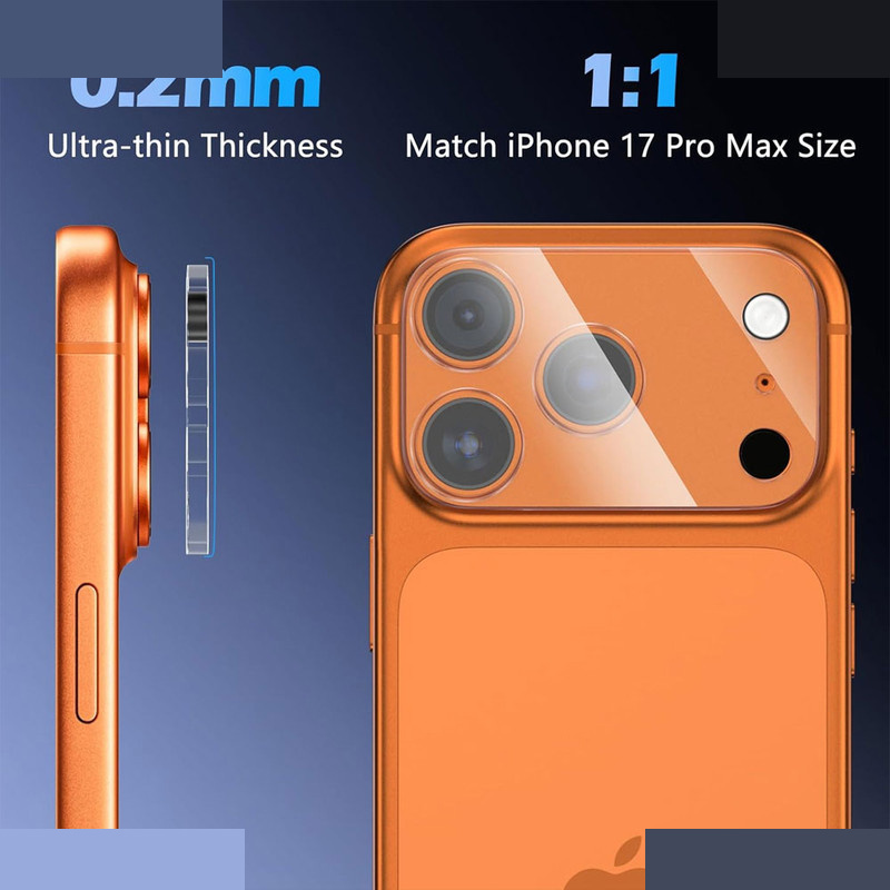 محافظ لنز دوربین شیشهای آکوآرا مدل CLR 3D مناسب برای گوشی موبایل اپل iPhone 17 Pro Max محافظ لنز دوربین شیشهای آکوآرا مدل CLR 3D مناسب برای گوشی موبایل اپل iPhone 17 Pro Max