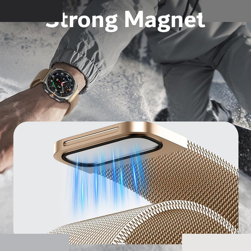 بند آکوآرا مدل Milanese مناسب برای ساعت هوشمند سامسونگ Galaxy Watch 8 40mm/44mm/Classic 46mm
