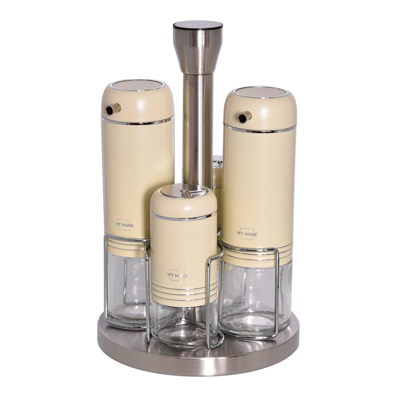 ست آبلیموخوری و نمک پاش MY HOME طرح گرد مجموعه 4 عددی