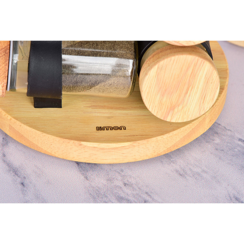 ست جا ادویه 12پارچه لیمون مدل چوبی کد 2304