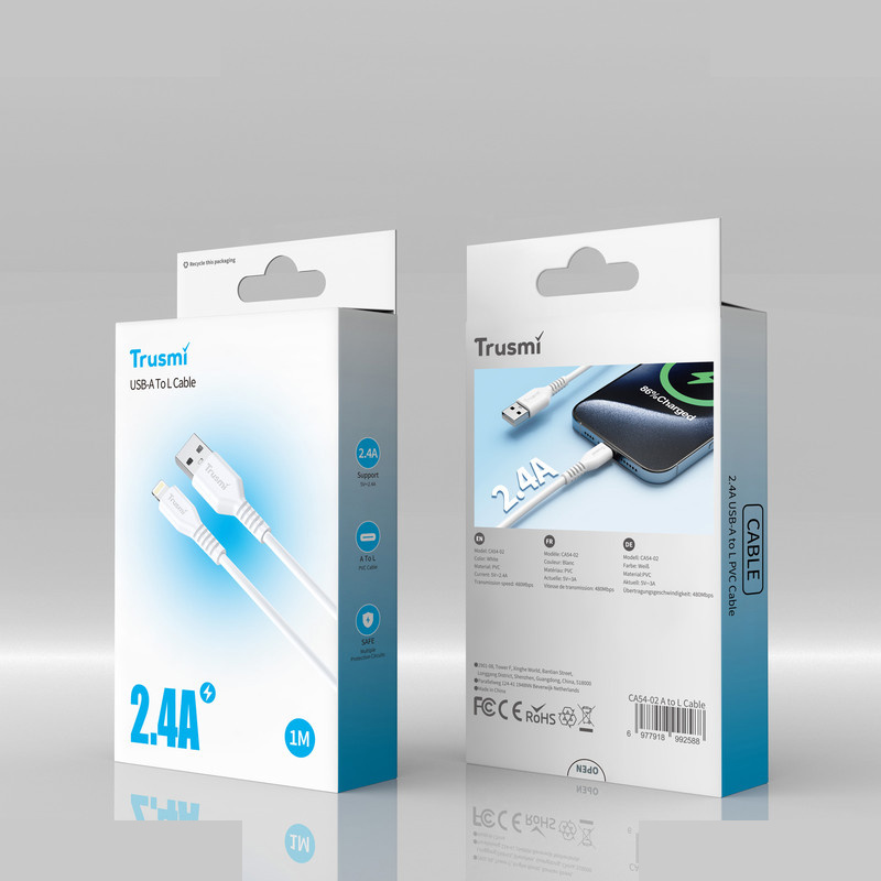 کابل تبدیل USB به لایتنینگ تراسمی مدل CA54-02 طول 1 متر کابل تبدیل USB به لایتنینگ تراسمی مدل CA54-02 طول 1 متر