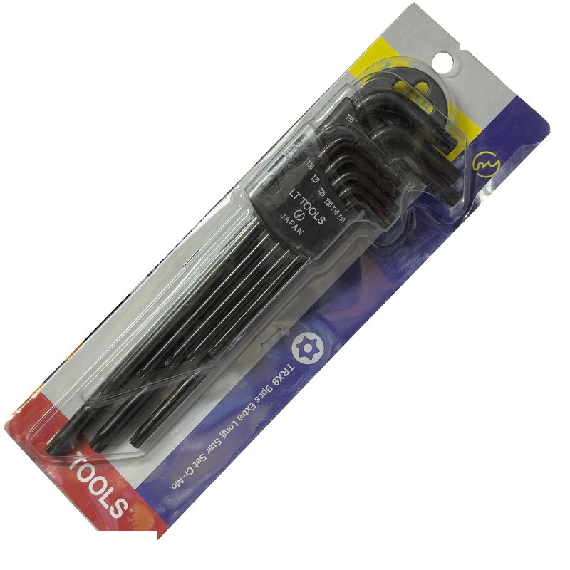 آچار آلن لایت مدل فوق بلند کد SMT-LIGHT-JAPAN--T10-t50-SORAKH DAR مجموعه 9 عددی آچار آلن لایت مدل فوق بلند کد SMT-LIGHT-JAPAN--T10-t50-SORAKH DAR مجموعه 9 عددی