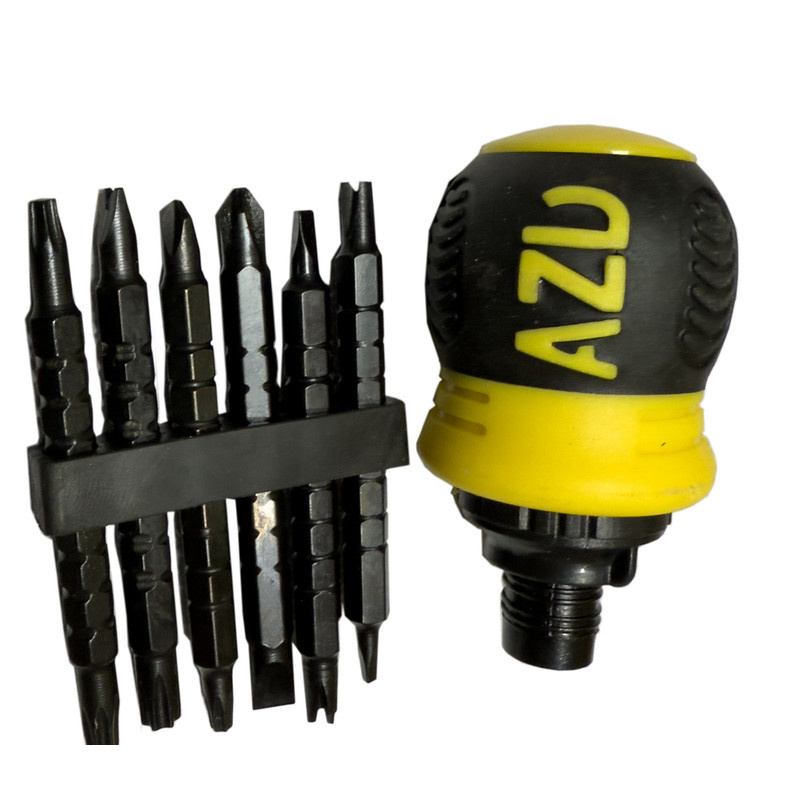 پیچ گوشتی مشتی جغجغه ای ای زد دی مدل همه کاره کد SMT-AZD-13IN1-S2-CR-V بسته 7 عددی پیچ گوشتی مشتی جغجغه ای ای زد دی مدل همه کاره کد SMT-AZD-13IN1-S2-CR-V بسته 7 عددی