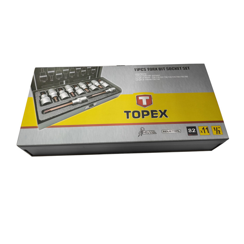 آچار آلن بکس تاپکس مدل SMT-TOPEX-11PCS-TORXBIT-SOCKETSET مجموعه 11عددی آچار آلن بکس تاپکس مدل SMT-TOPEX-11PCS-TORXBIT-SOCKETSET مجموعه 11عددی