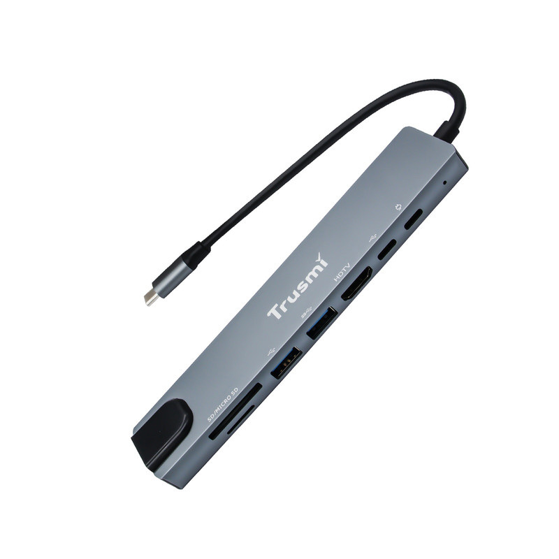 هاب 8 پورت USB-C تراسمی مدل DS01-02 هاب 8 پورت USB-C تراسمی مدل DS01-02