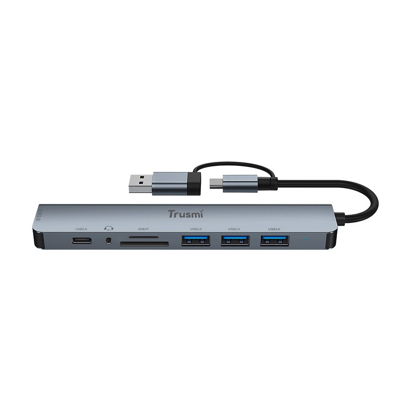 هاب 8 پورت USB-C تراسمی مدلDS01-01 هاب 8 پورت USB-C تراسمی مدلDS01-01
