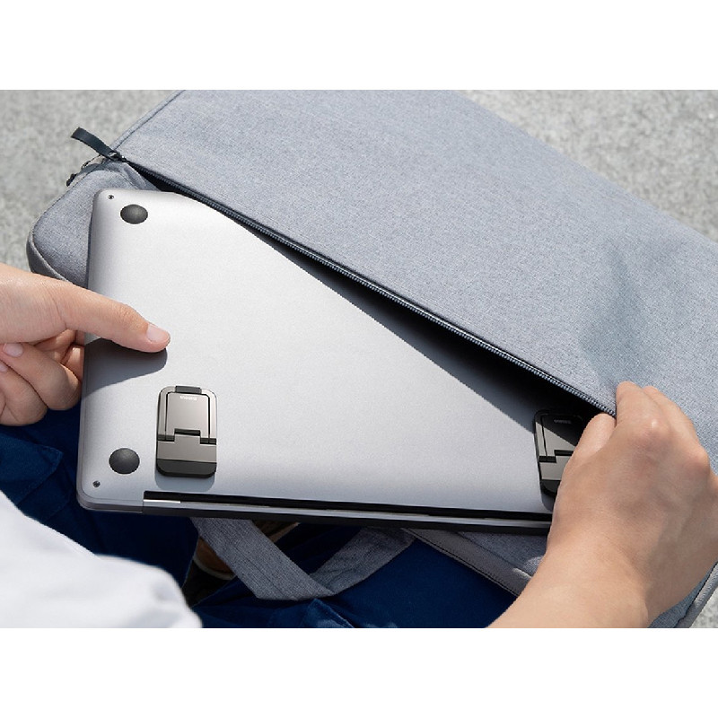پایه نگهدارنده لپ تاپ باسئوس مدل Slim Laptop Kickstand LUZC000013 بسته 2 عددی پایه نگهدارنده لپ تاپ باسئوس مدل Slim Laptop Kickstand LUZC000013 بسته 2 عددی