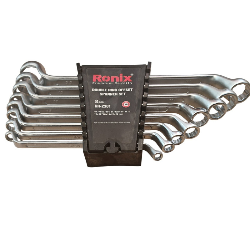آچار دو سر رینگی رونیکس مدل RH-2301 مجموعه 8 عددی آچار دو سر رینگی رونیکس مدل RH-2301 مجموعه 8 عددی