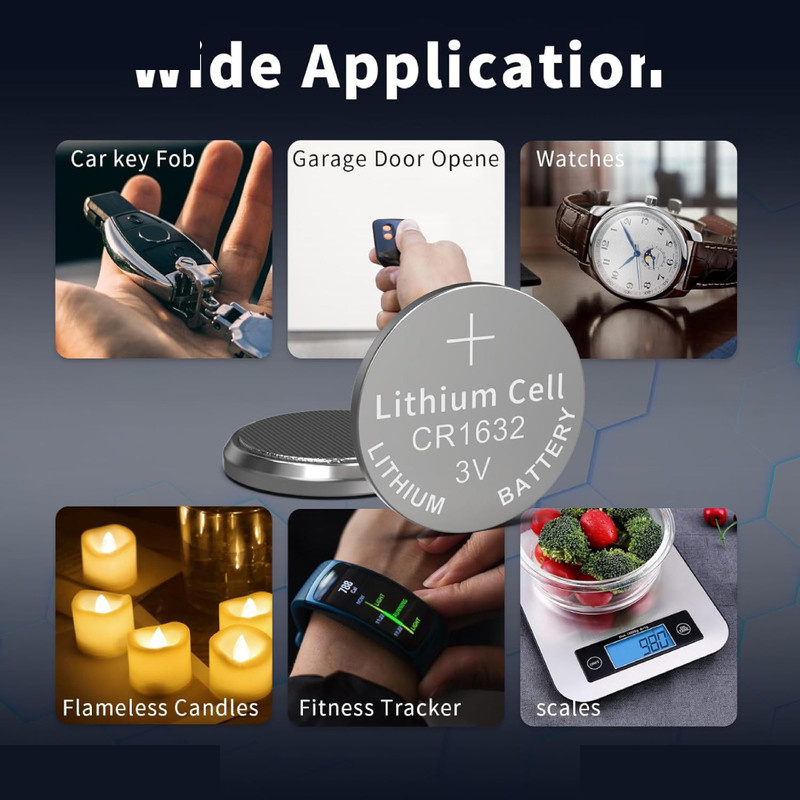 باتری سکهای لیتیومی پی کی سل مدل CR1632 ولتاژ 3 ولت بسته 5 عددی