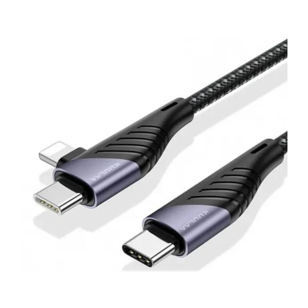 کابل تبدیل USB-C به USB-C / لایتنینگ کولا مدل KL-X47 طول ۱.۲ متر