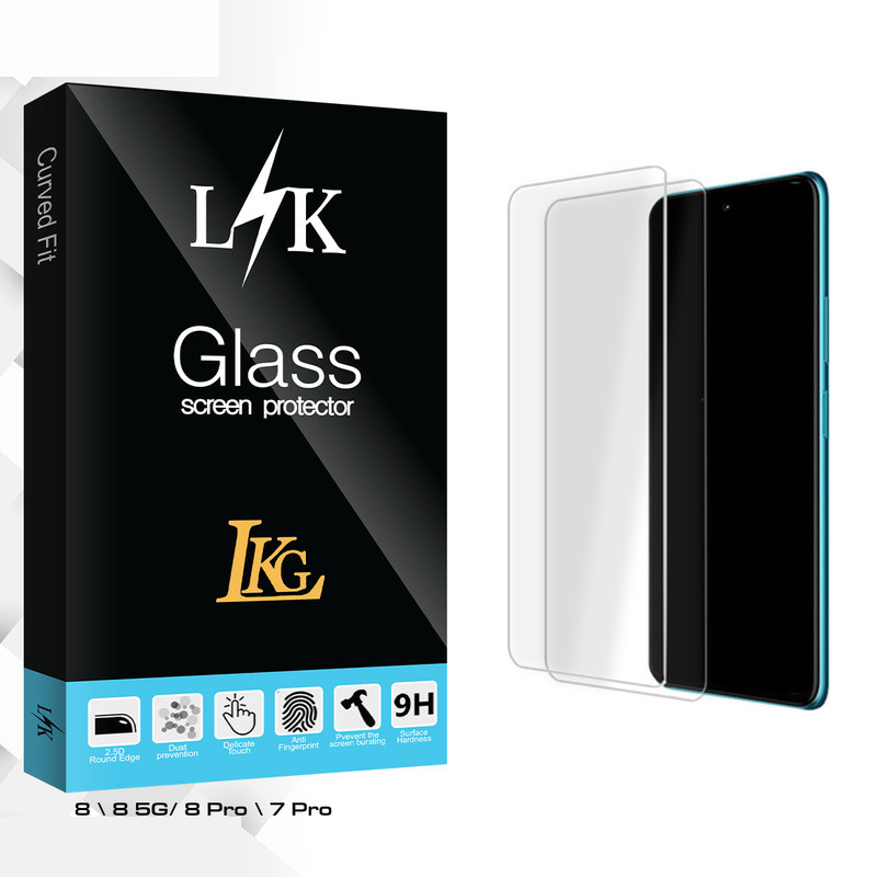 محافظ صفحه نمایش شیشه ای ال کا جی مدل LK Glass MIX مناسب برای گوشی موبایل ریلمی 8 / 8 5G/ 8 Pro / 7 Pro بسته دو عددی محافظ صفحه نمایش شیشه ای ال کا جی مدل LK Glass MIX مناسب برای گوشی موبایل ریلمی 8 / 8 5G/ 8 Pro / 7 Pro بسته دو عددی