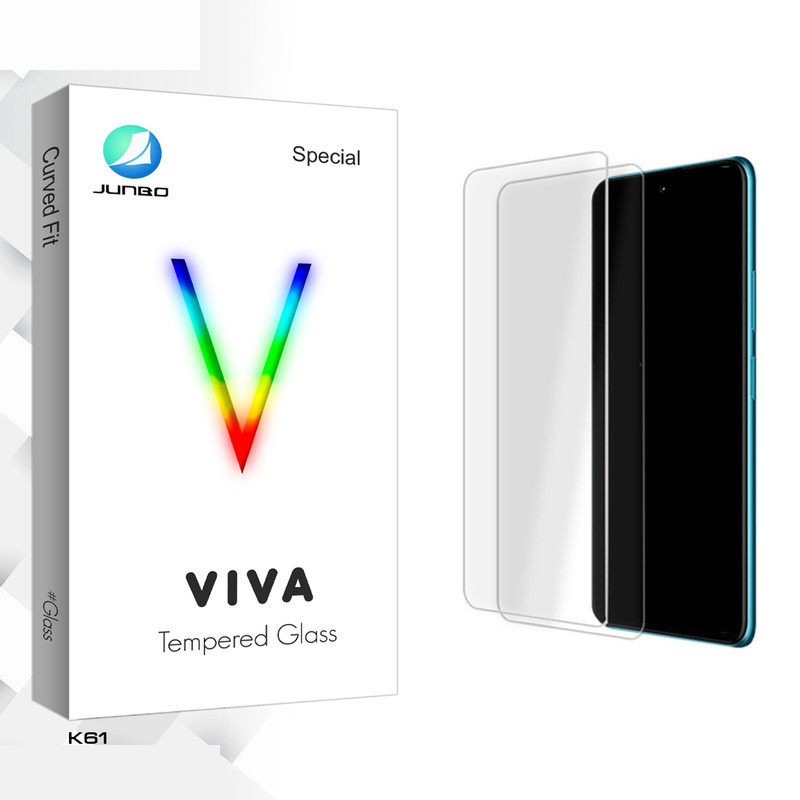 محافظ صفحه نمایش شیشه ای جانبو مدل Viva Glass MIX مناسب برای گوشی موبایل ال جی K61 بسته دو عددی محافظ صفحه نمایش شیشه ای جانبو مدل Viva Glass MIX مناسب برای گوشی موبایل ال جی K61 بسته دو عددی