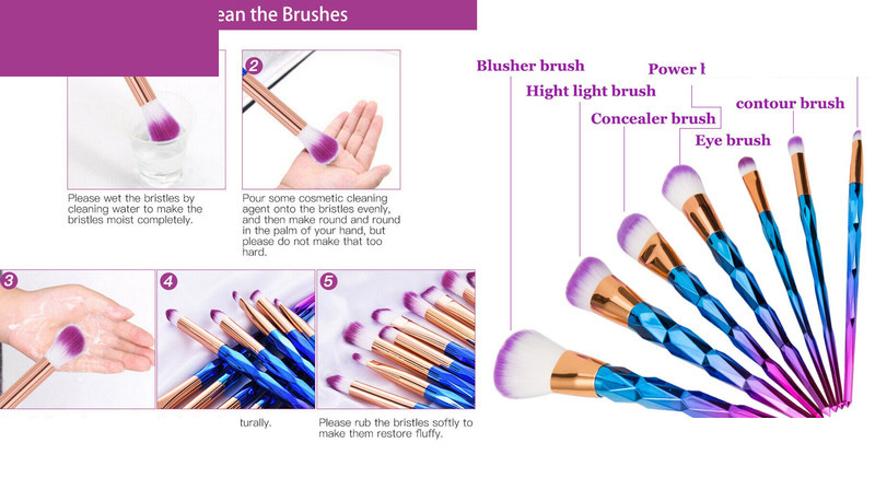 ست برس آرایشی مدل Unicorn Makeup Brushes-1 مجموعه 7 عددی ست برس آرایشی مدل Unicorn Makeup Brushes-1 مجموعه 7 عددی