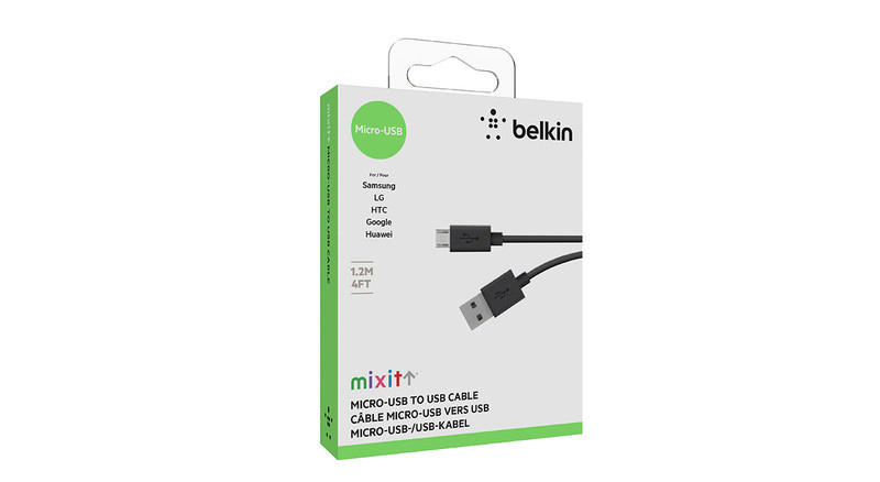 کابل تبدیل USB به microUSB مدل F2CU012BT04 طول 1.2 متر کابل تبدیل USB به microUSB مدل F2CU012BT04 طول 1.2 متر