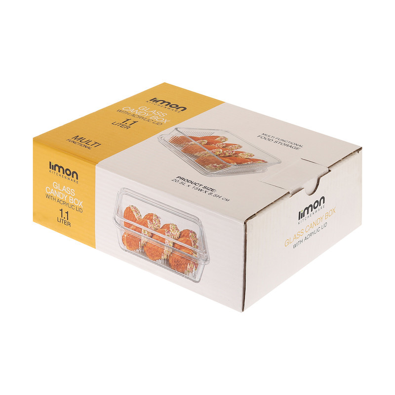 ظرف سرو بیسکوییت لیمون مدل درب آکرولیک کد DH2260 ظرف سرو بیسکوییت لیمون مدل درب آکرولیک کد DH2260